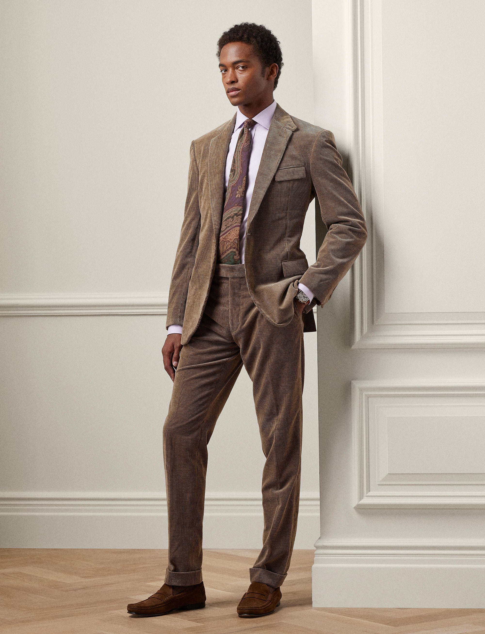 Gregory corduroy trousers - Heather Taupe