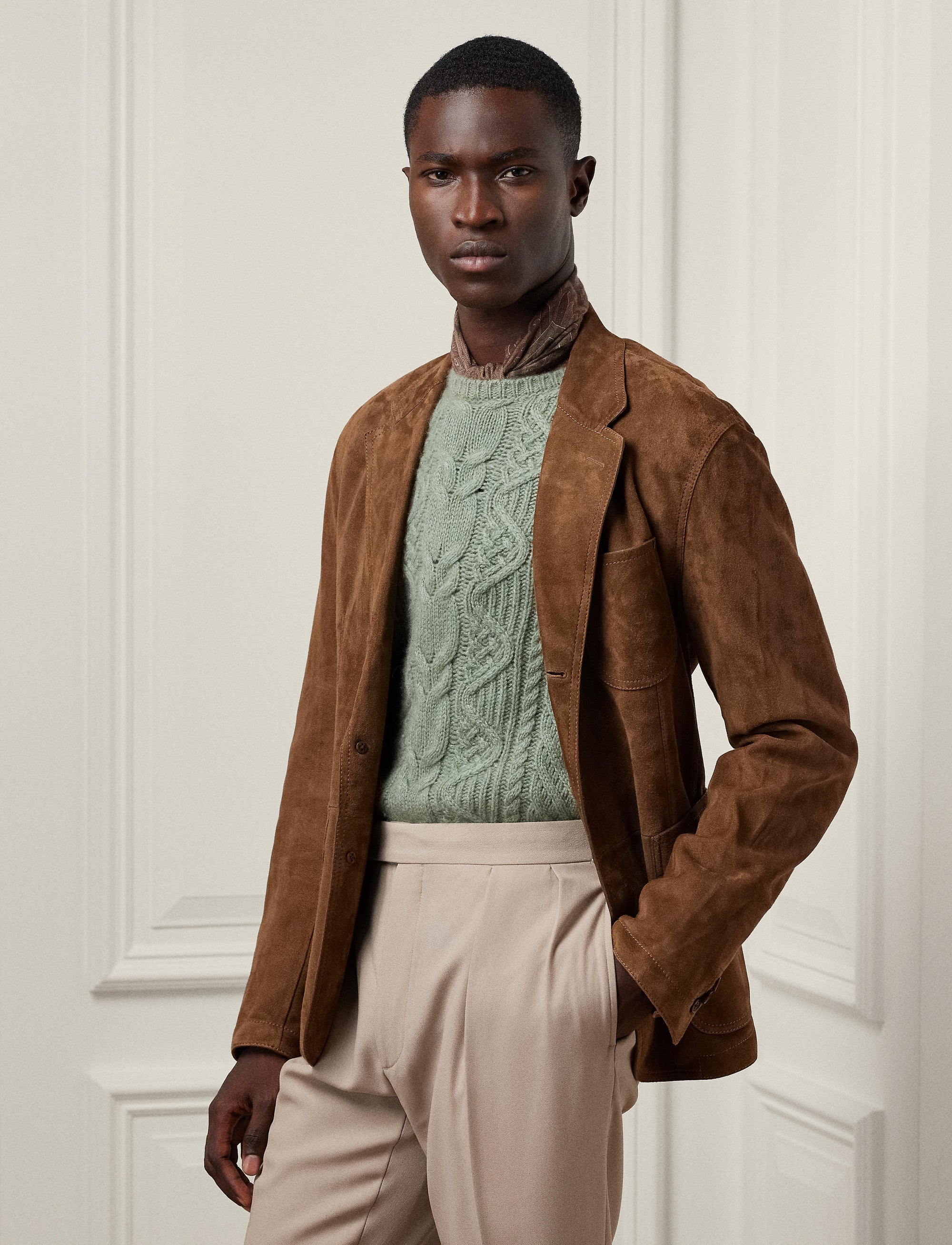Blazer en daim - Chestnut Brown