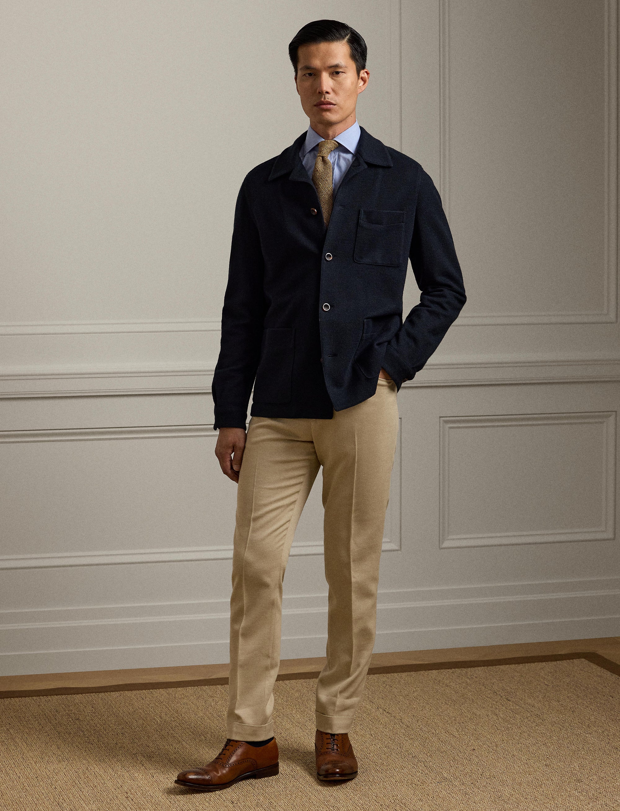 Pantalon en sergé de cavalerie - Classic Stone