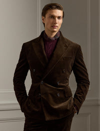 Veste de costume Kent en velours - Luggage Brown