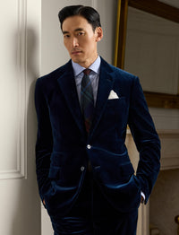 Veste Kent en velours  - Pageant Blue