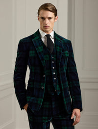 Veste Kent écossaise en velours - Blackwatch
