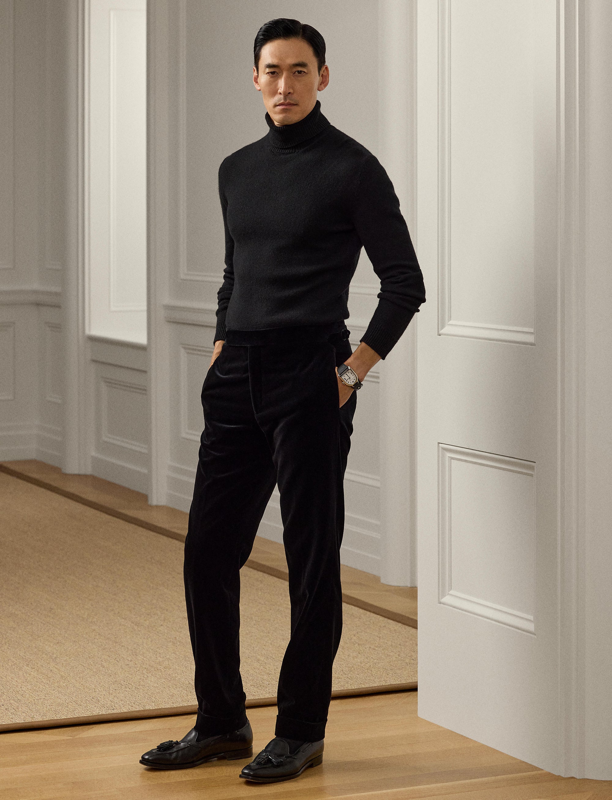 Pantalon Gregory en velours - Black