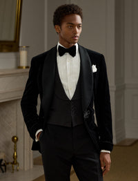 Veste de smoking en velours - Black