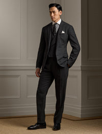 Kent tartan cashmere suit - Dark Grey & Multicolour