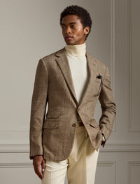 Veste de costume Kent prince-de-galles en laine - Cream, Light Brown & Multicolore