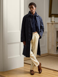 Trench-coat balmacaan rangeable en laine - Navy