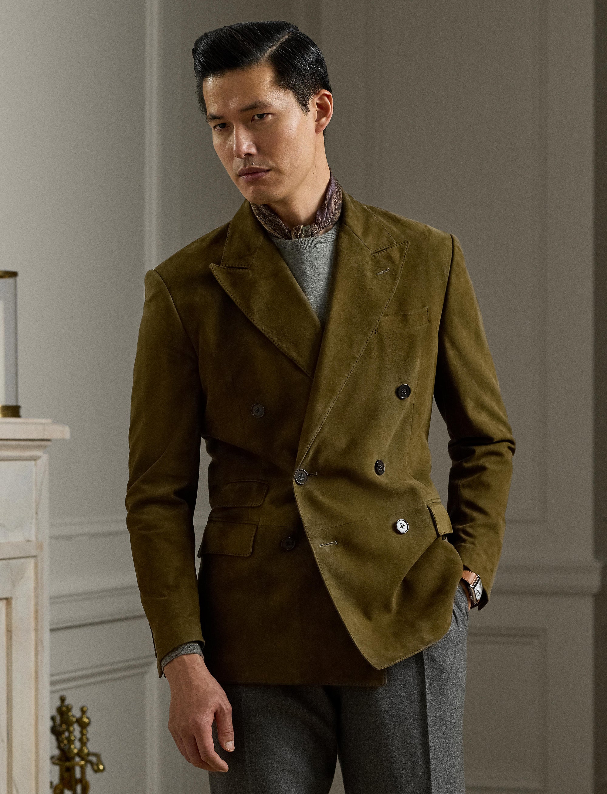 Blazer Kent en daim - Thicket Moss