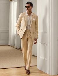 Gregory silk trousers - Tan