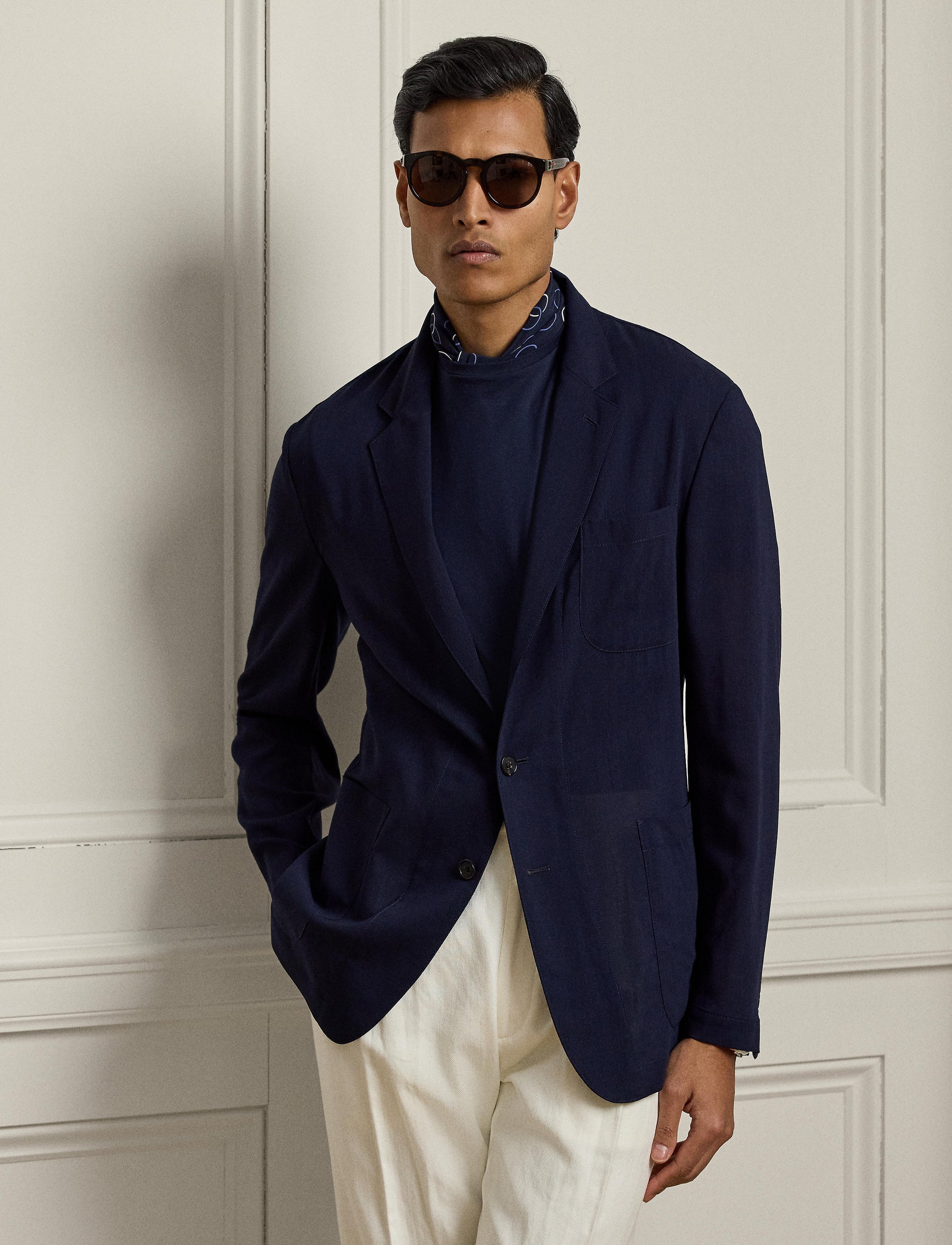 Blazer en gaze de laine - Classic Chairman Navy
