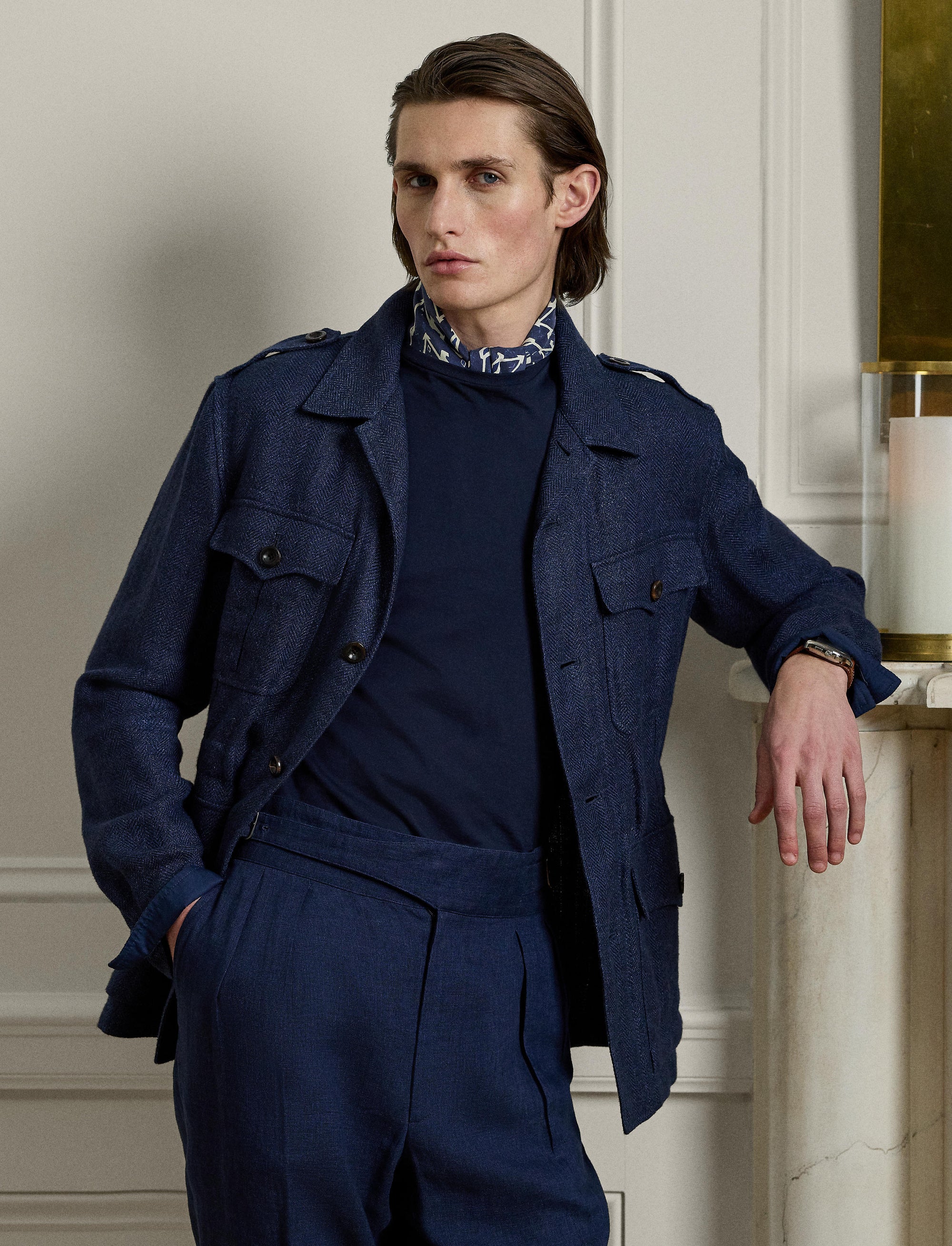 Linen jacket - Navy