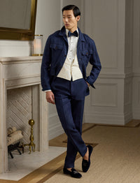 Pantalon costume Gregory en lin - Classic Chairman Navy