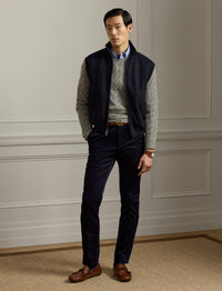 Pantalon Slim Fit en velours côtelé - Classic Chairman Navy