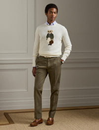 Pantalon chino stretch slim fait main - Thicket Moss