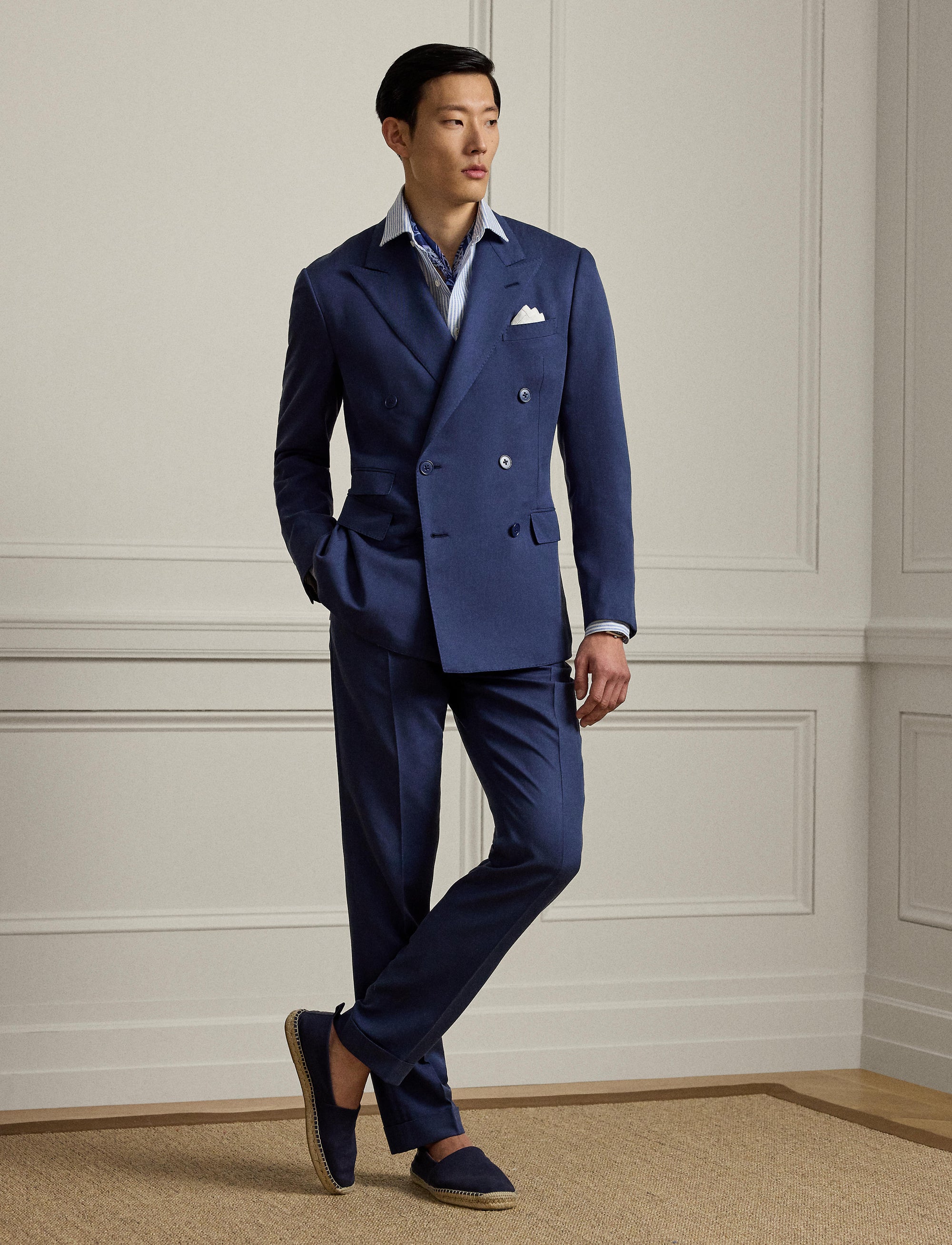 Gregory silk trousers - Navy