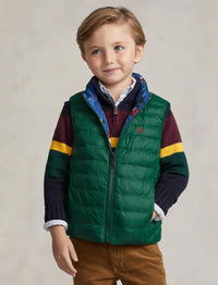 Gilet réversible P-Layer 2 - Tossed Football & Hunter Green