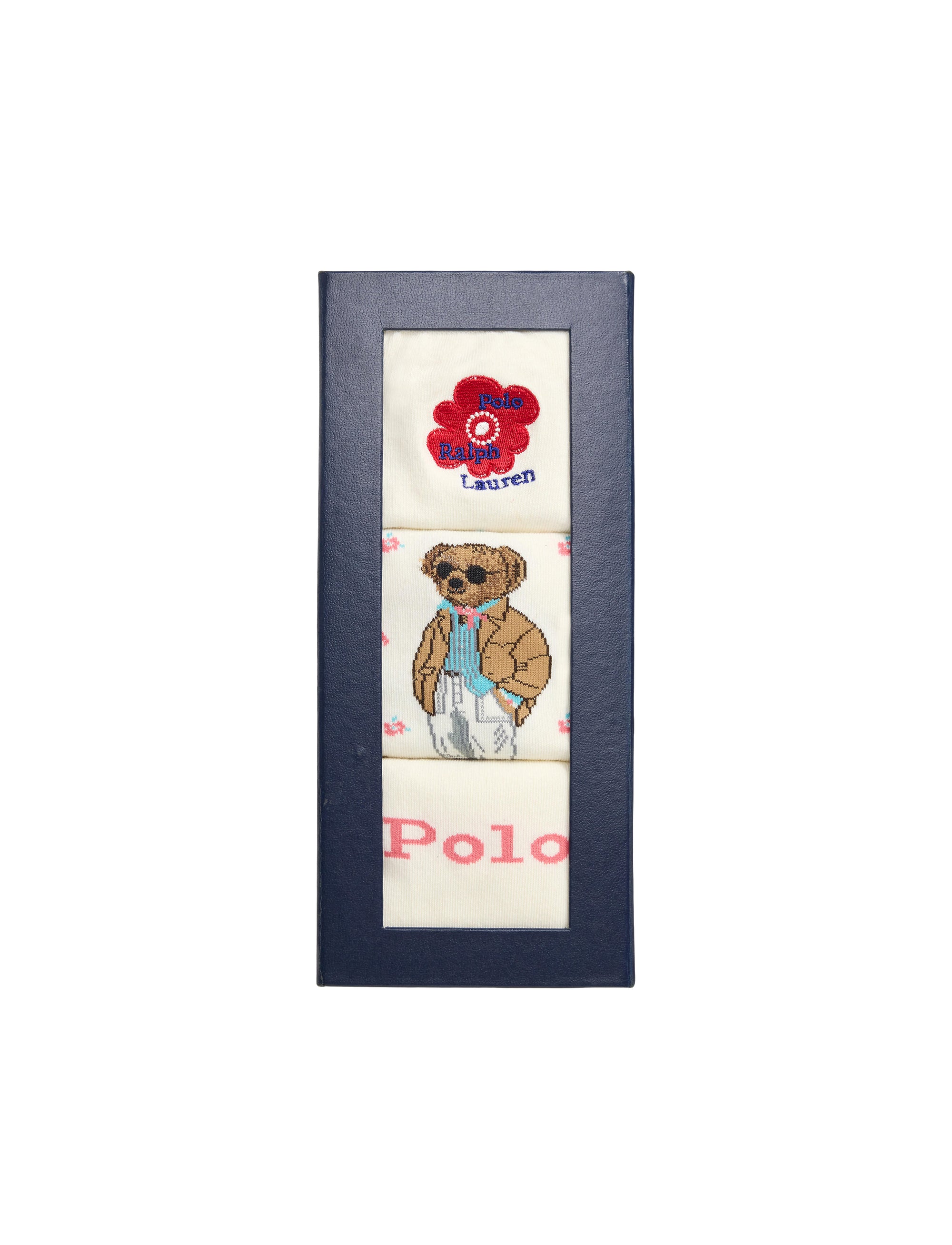 Coffret 3 paires chaussettes Polo Bear - Ivory