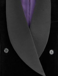 Veste de smoking Gregory en velours - Black