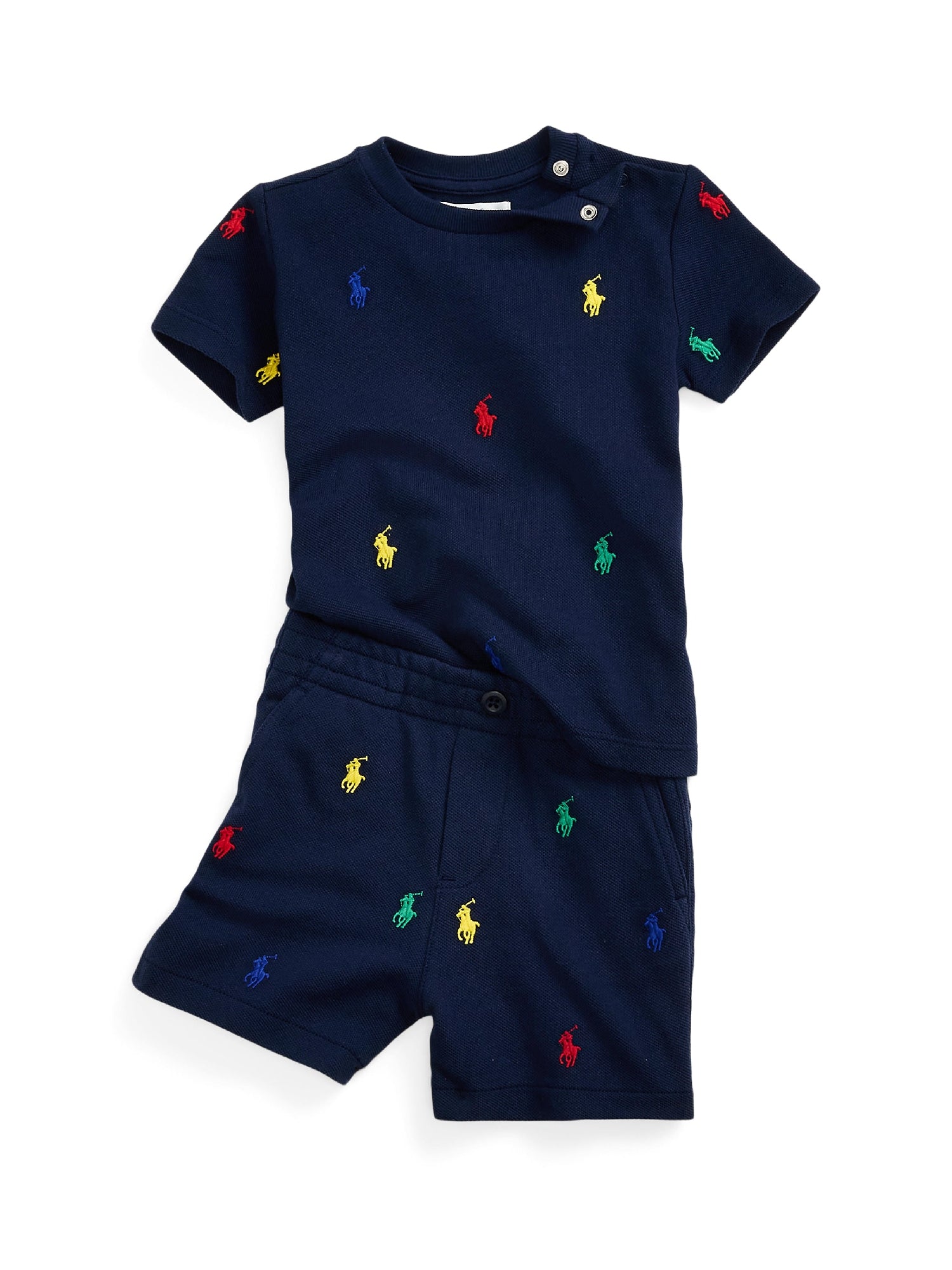 T-shirt poney Polo en coton piqué - Refined Navy Core