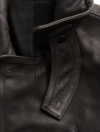 Caban en cuir - Black Over Brown