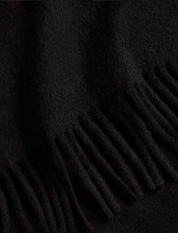 Écharpe à franges en cachemire - Black