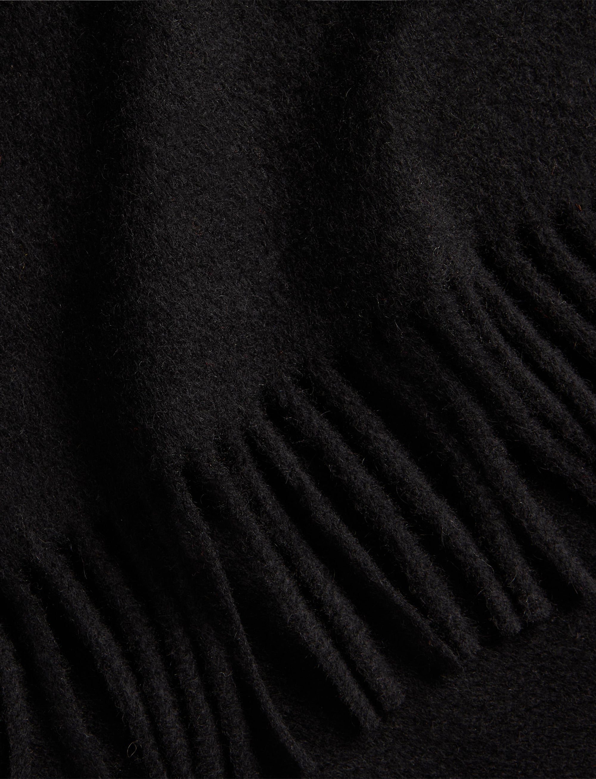 Écharpe à franges en cachemire - Black