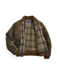 Bomber Stanton en cuir - Vintage Indigo
