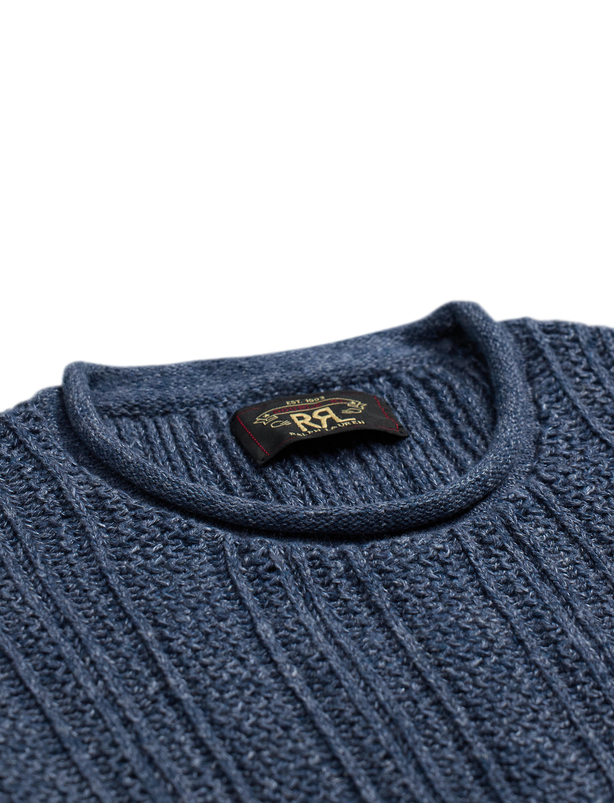 Pull à col roulotté en lin mélangé - Blue & Multicolore