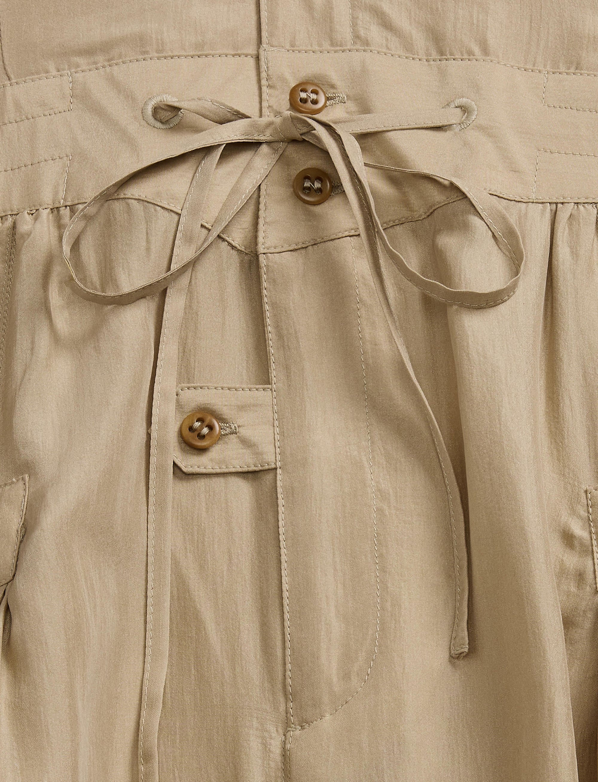 Robe dos nu en soie - Sand