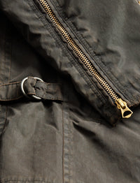 Veste moto en sergé - Vintage Black