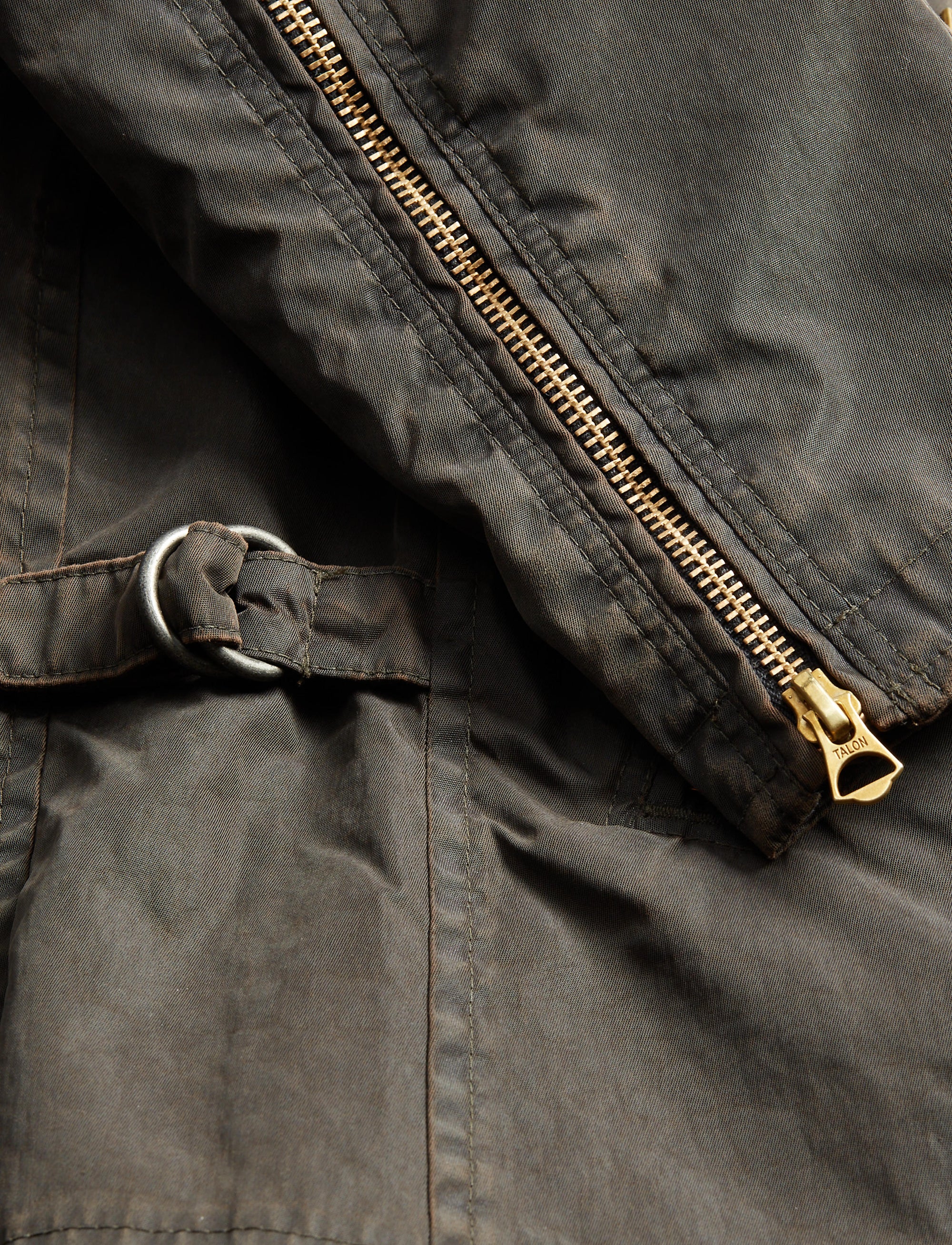 Veste moto en sergé - Vintage Black