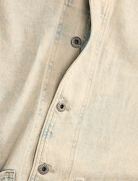 Surchemise denim en lin mélangé - Faded Indigo