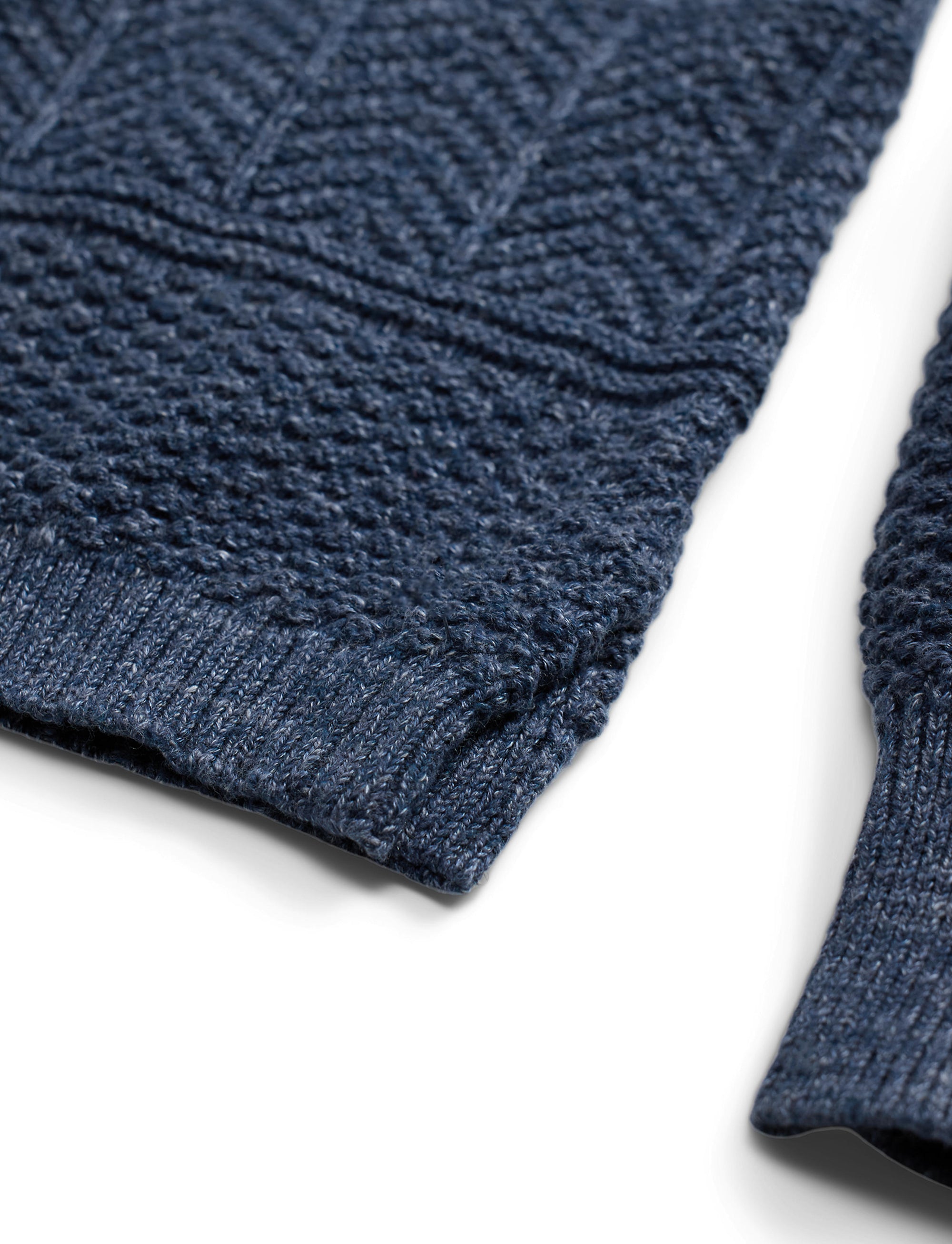 Pull à col roulotté en lin mélangé - Blue & Multicolore