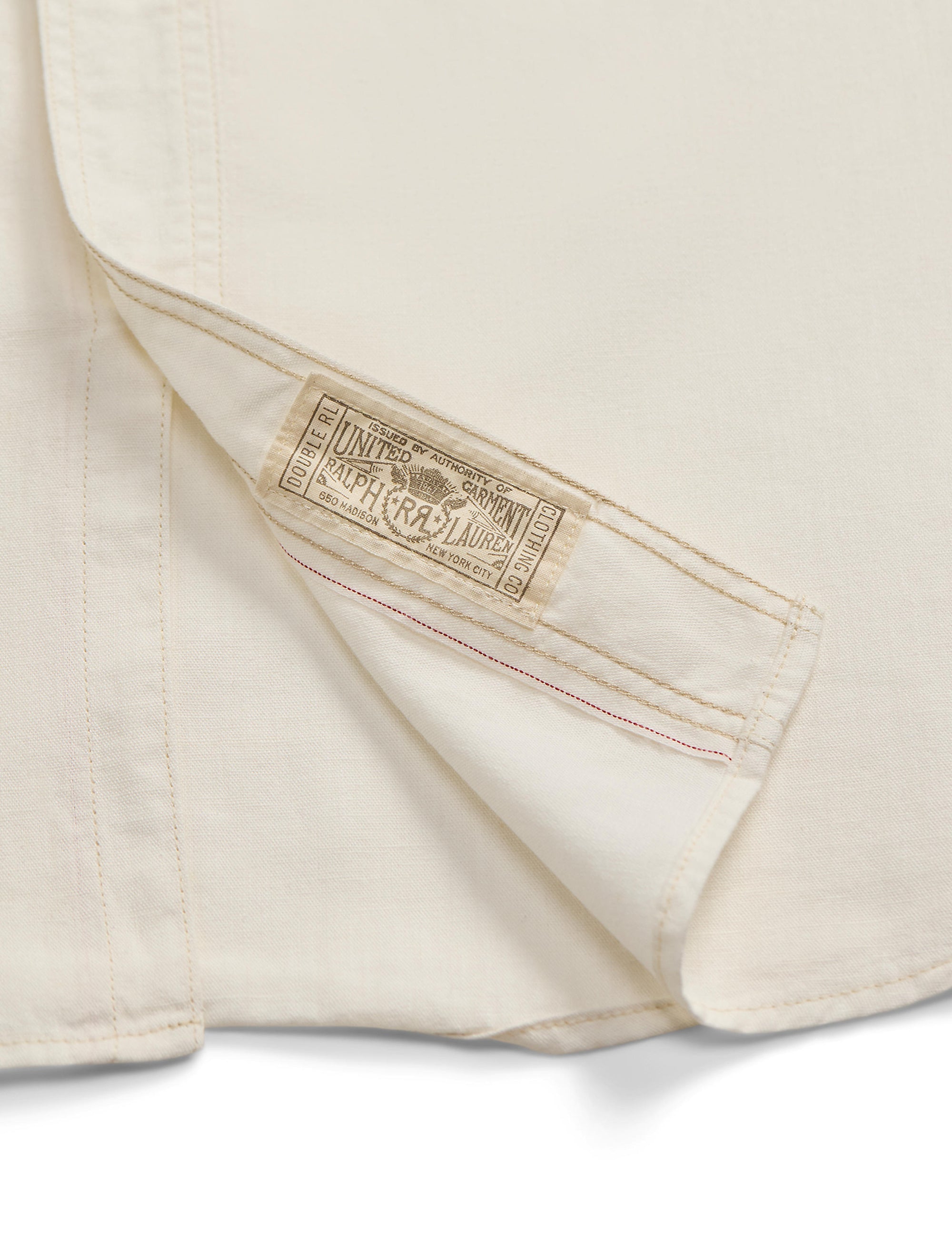 Chemise workwear à lisière selvedge - Natural & Off-White