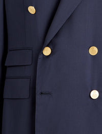 Gregory twill blazer with notched lapels - Navy