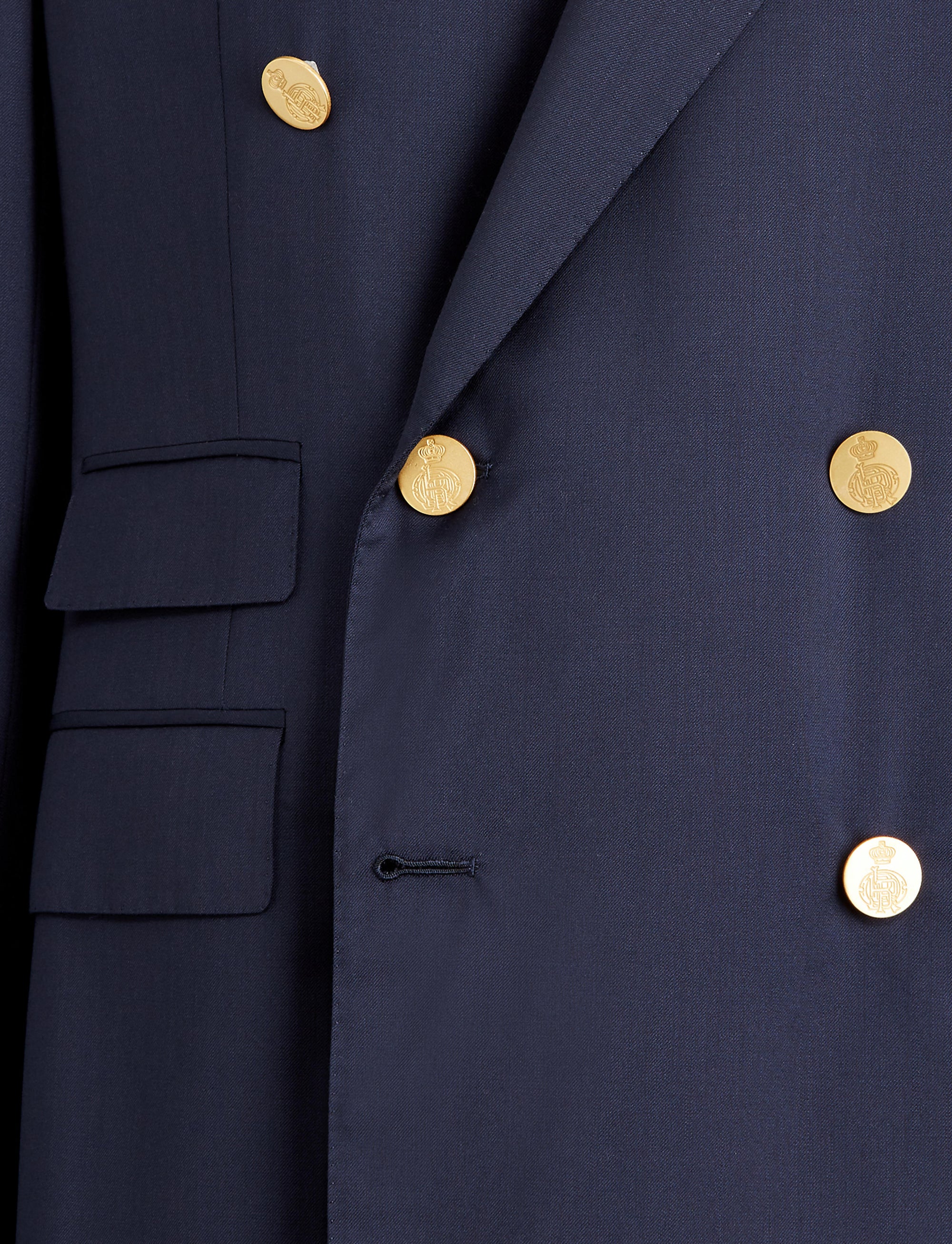 Gregory twill blazer with notched lapels - Navy