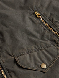 Veste moto en sergé - Vintage Black