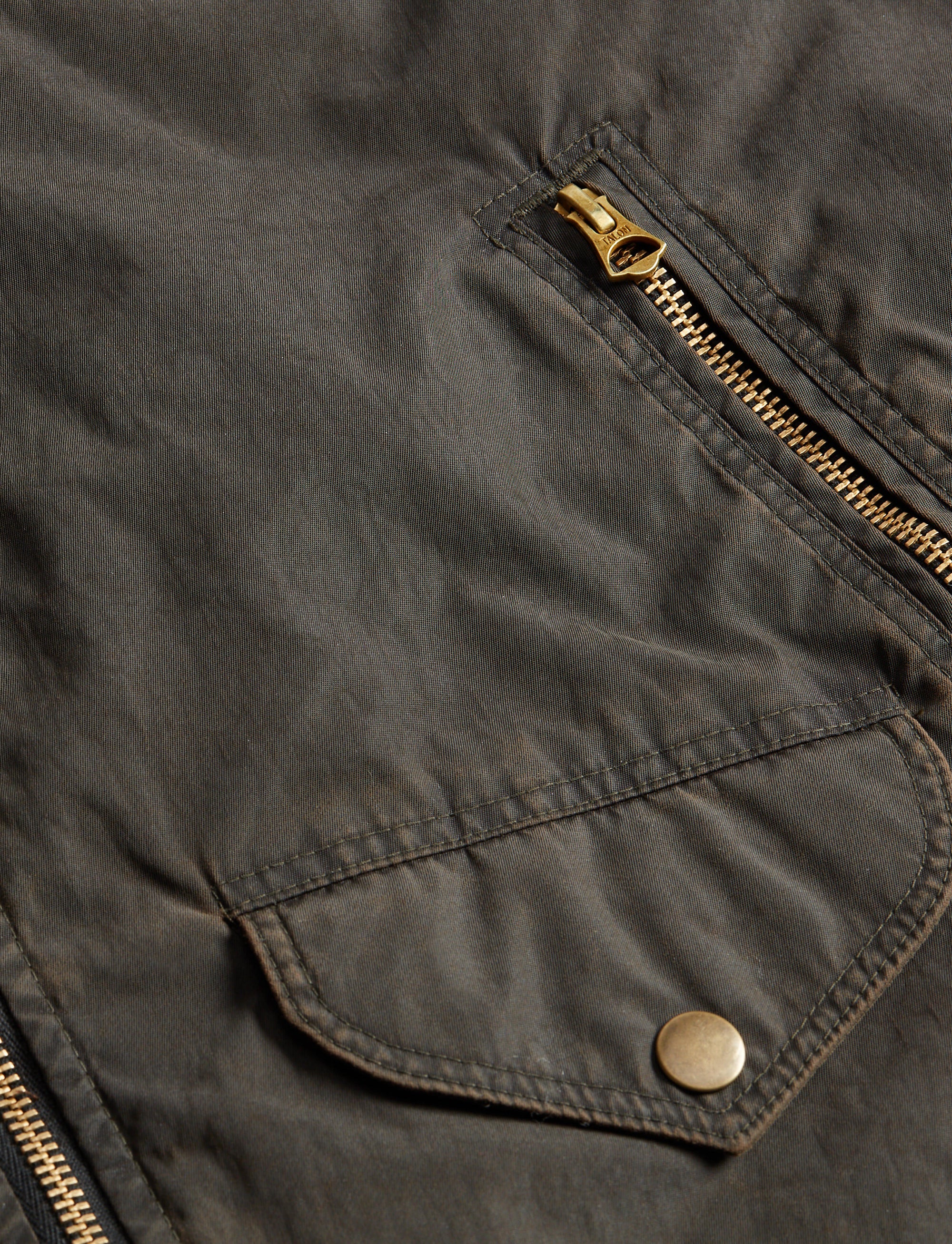 Veste moto en sergé - Vintage Black