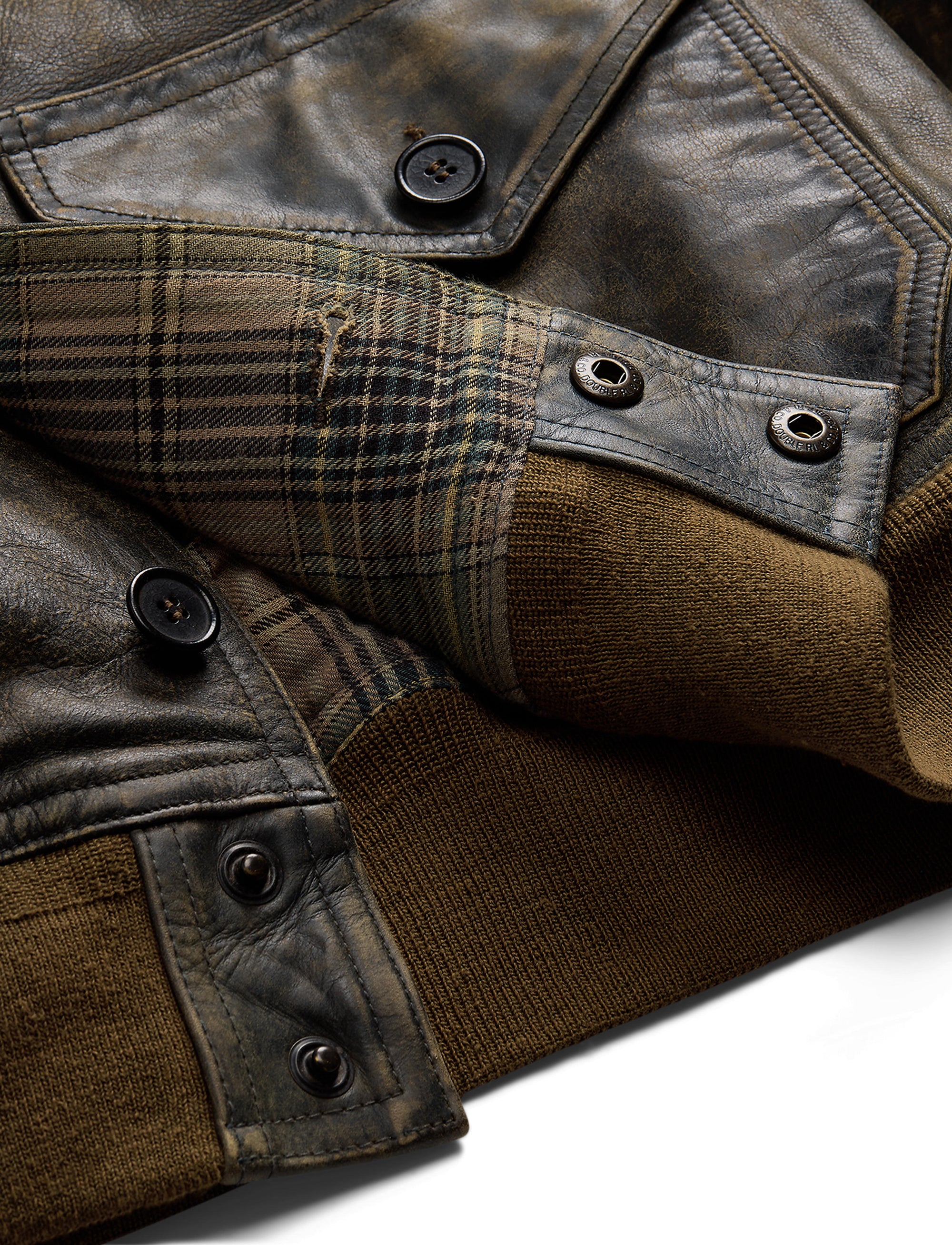 Bomber Stanton en cuir - Vintage Indigo