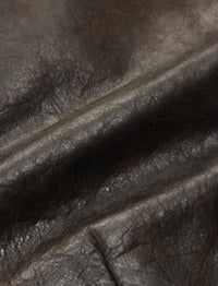 Veste moto en cuir - Dark Sepia