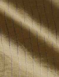 Manteau rayé en lin - Tan & Multicolore