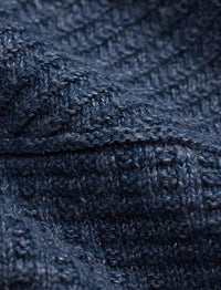 Pull à col roulotté en lin mélangé - Blue & Multicolore