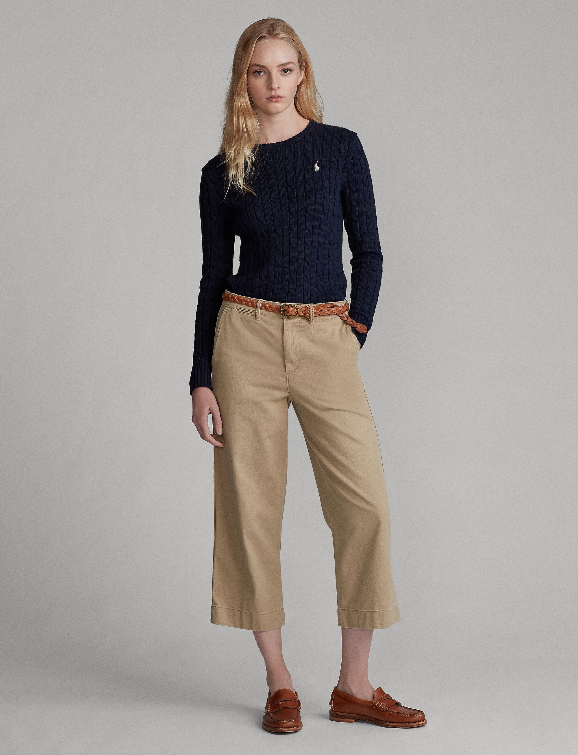 Pull Julianna en coton torsadé - Hunter Navy