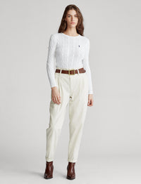 Pull Julianna en coton torsadé - White
