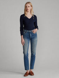 Pull Kimberly en coton torsadé - Hunter Navy