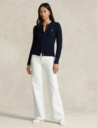 Cardigan en coton torsadé - Hunter Navy