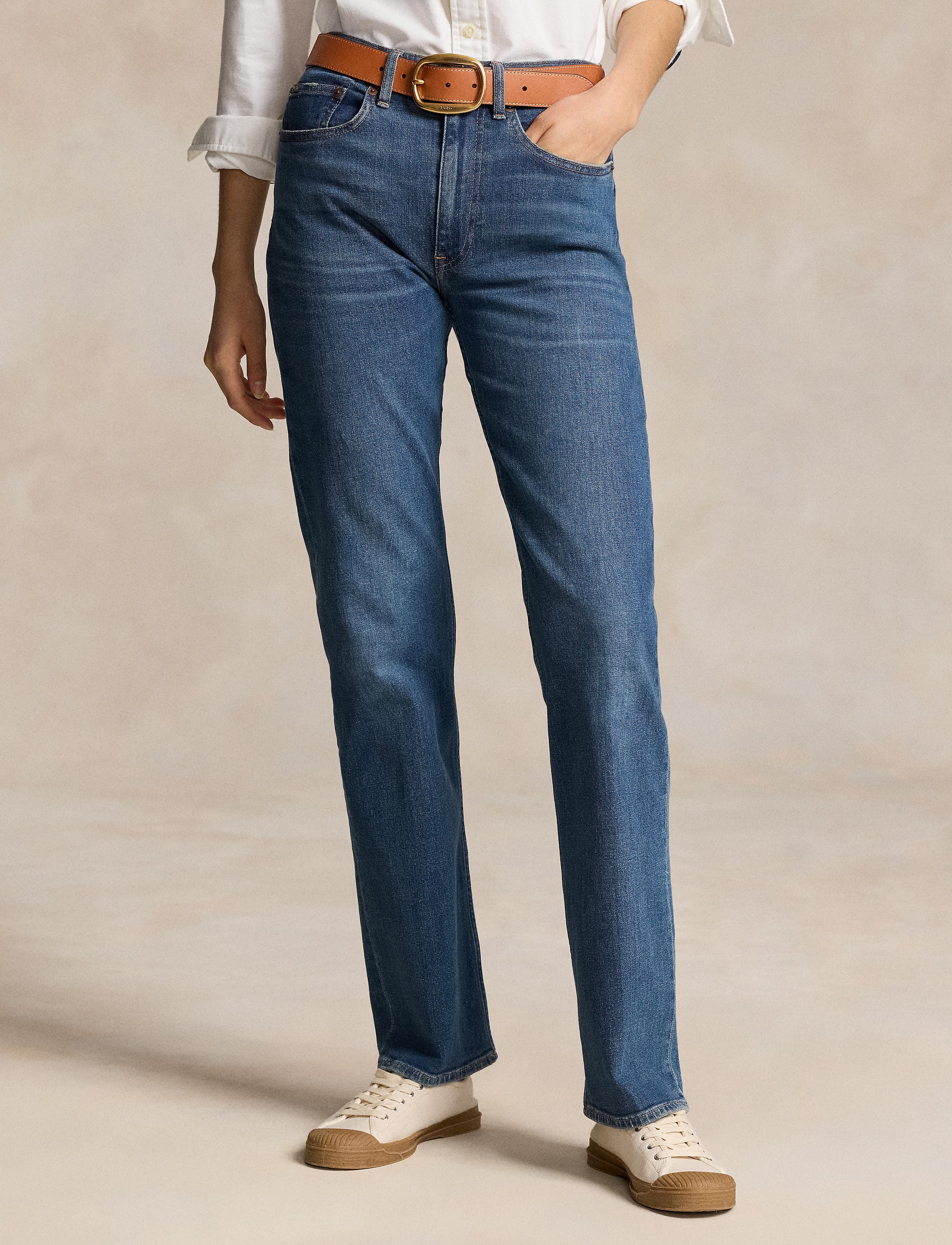 Jean à coupe droite et taille haute - Telesto Wash