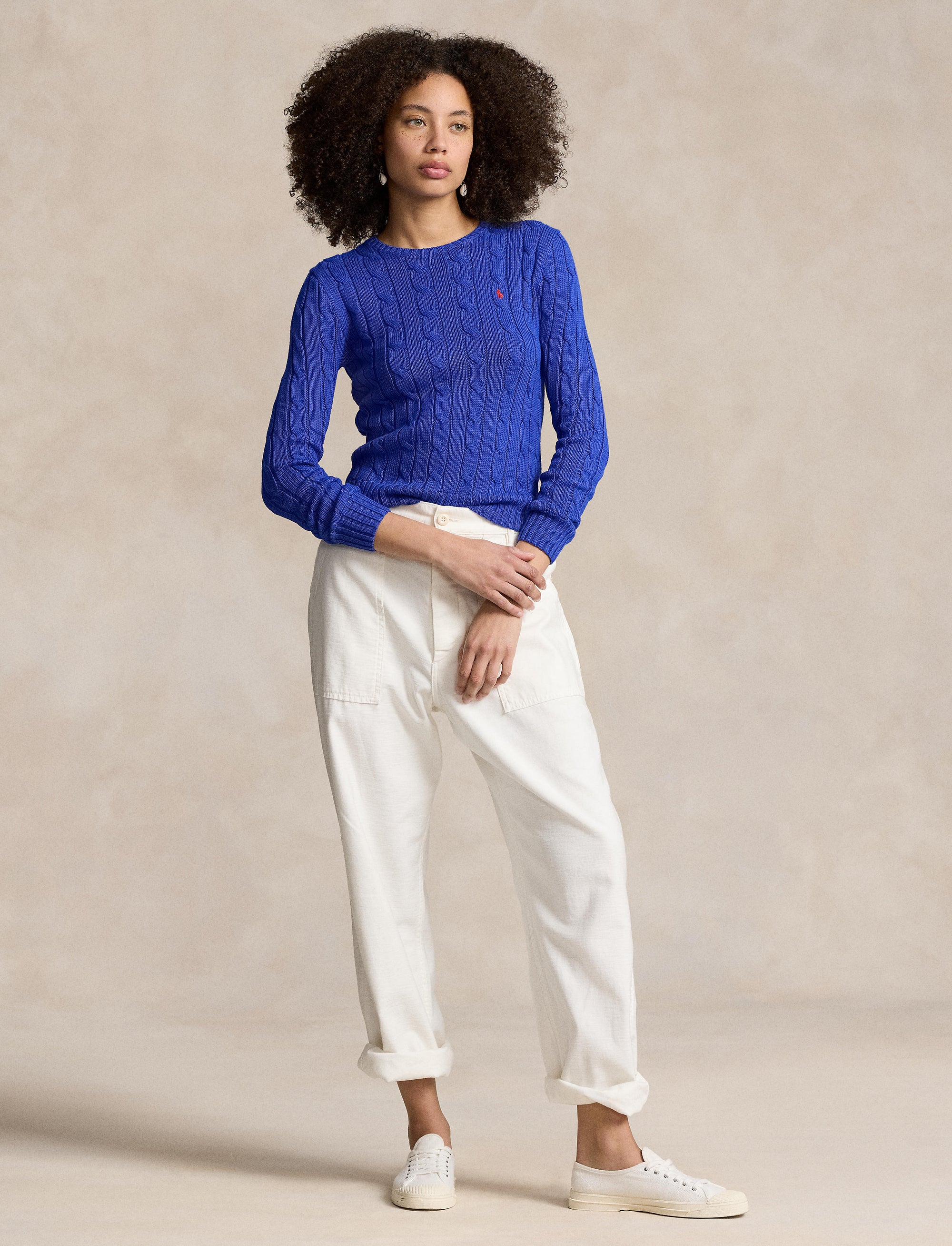 Julianna twisted round-neck cotton jumper - Rugby Royal