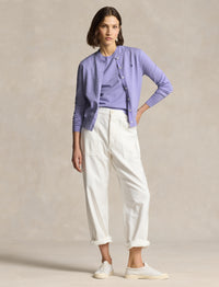 Cotton blend cardigan - Lavender