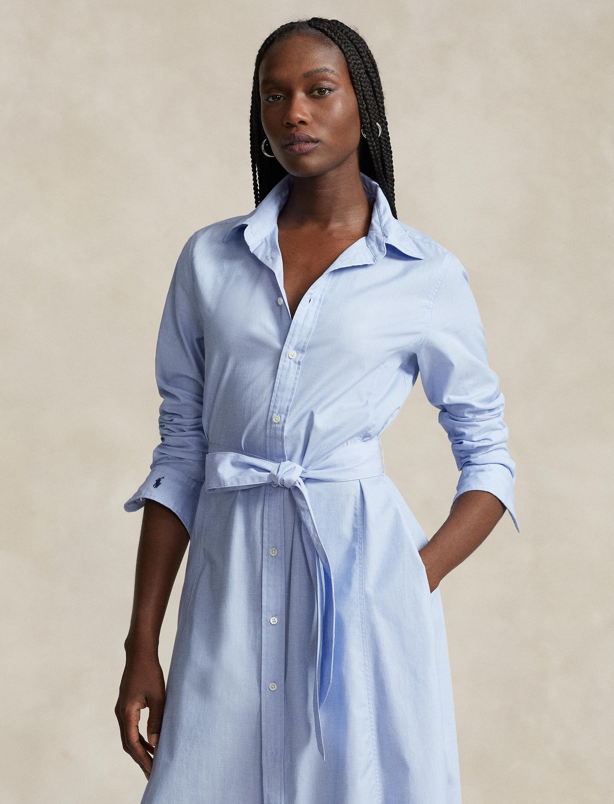Poplin shirt dress - Classic Medium Blue